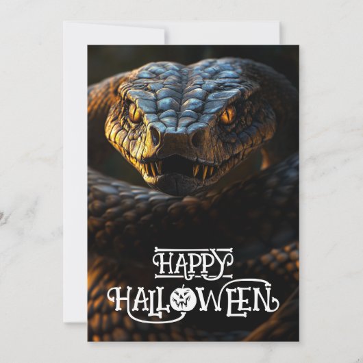 ハロウィン 🐍「ヒス・テリカル・ハントカード」 招待状 (正面)