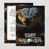 ハロウィン 🐍「ヒス・テリカル・ハントカード」 招待状 (正面/裏面)