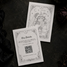 ハロウィン ビクトリアン ゴシック ウェディング ディテール QRコード エンクロージャーカード