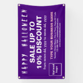 ハロウィン ビジネス セール 紫の長方形 バナー 横断幕 (縦)