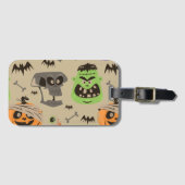 ハロウィン ビンテージ パターン トラベルタグ ラゲッジタグ (正面横)