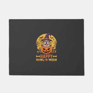 ハロウィン ビンテージ ブルドッグ おもしろい ハウルオウィン ドアマット