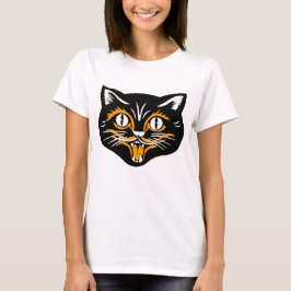 ハロウィン ビンテージ 猫の顔 Tシャツ