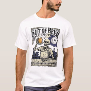 ハロウィン ビール スケルトン ヴィンテージ パーティー Tシャツ