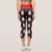 ハロウィン ピンアップ ゴースト 赤い口紅 カプリレギンス (裏面)