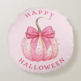ハロウィン ピンク コケット リボン パンプキン ラウンドクッション