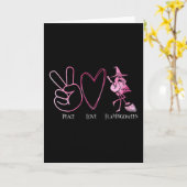 ハロウィン ピース ラブ フレミンゴウィーン フレミンゴ ピンク カード (黄色い花)