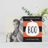 ハロウィン フォト ブー かぼちゃ フォト カード (スタンド正面)