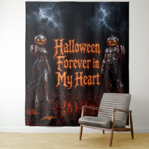 ハロウィン・フォーエバー・イン・マイ・ハート ゴシックパンプキンジャック タペストリー
