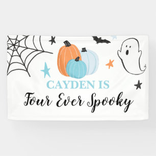 ハロウィン・フォーエバー・スプーキー・パンプキンズ 4歳の誕生日 横断幕