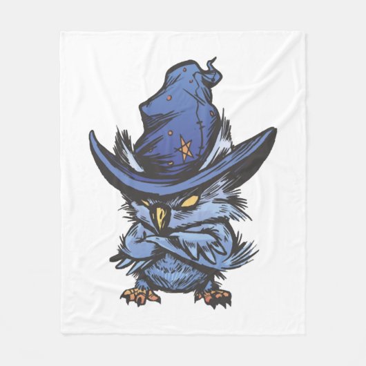 ハロウィン フクロウ フリースブランケット (正面)