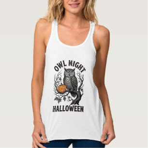 ハロウィン フクロウ Tシャツ レトロ スプーキー 鳥 パーティー デザイン