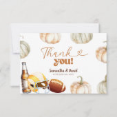 ハロウィン フットボール カップル シャワー 感謝カード (正面)