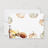 ハロウィン フットボール カップル シャワー 感謝カード (裏面)