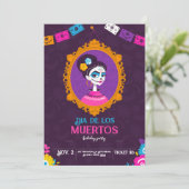 ハロウィン　フラット　デイ・オブ・ザ・デッドへの招待 招待状 (スタンド正面)