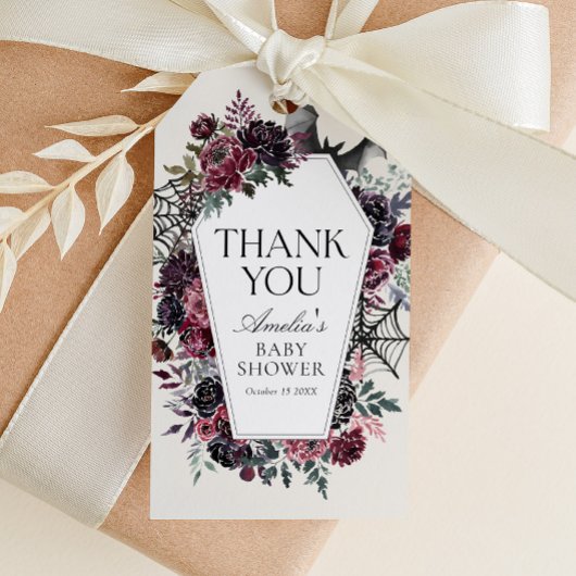 ハロウィン フラワー棺の赤ちゃん歓迎会 ギフトタグ