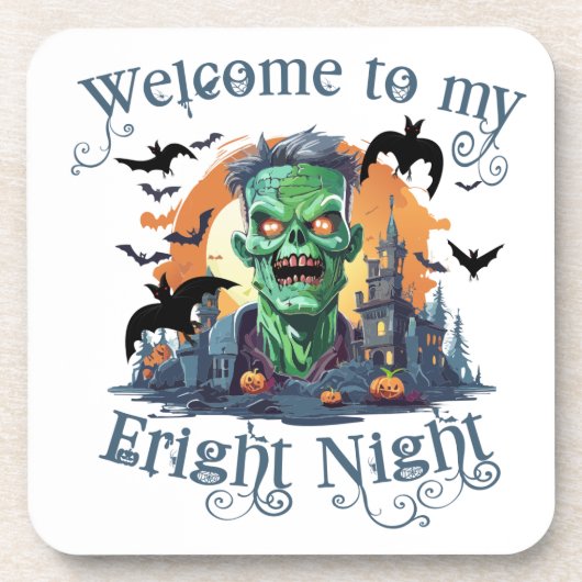 ハロウィン フランケンシュタイン ようこそ私の恐怖の夜へ コースター (正面)