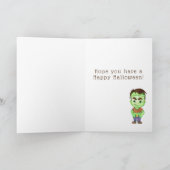 ハロウィン - フランケンシュタイン カード (内部)