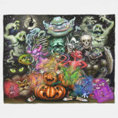 ハロウィン フリースブランケット (正面(横))