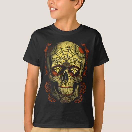 ハロウィン フルムーン 魔力 スカル スイーツ Tシャツ (正面)