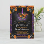 ハロウィン フローラル ユニコーン フェイス 秋のキンセアニエラ 招待状 (スタンド正面)