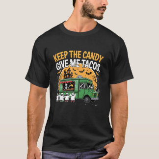 ハロウィン フードトラック お菓子は要らない タコスちょうだい Tシャツ