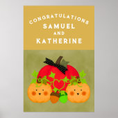 ハロウィン ブライダルシャワーのお祝い ポスター (正面)