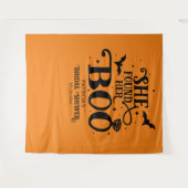 ハロウィン ブライダルシャワーの背景 シー・ファウンド・ハー・ブー タペストリー (正面(横))