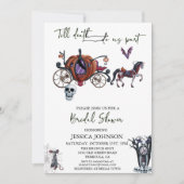 ハロウィン ブライダルシャワー ダークシンデレラ 招待状 (正面)