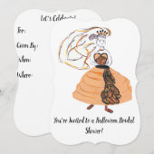 ハロウィン ブライダルシャワー 招待状 (正面/裏面)