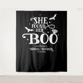 ハロウィン ブライダル シャワー 背景 シート - 彼女はボーイフレンドを見つけた タペストリー