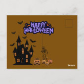 ハロウィン ブラウン ポストカード (裏面)