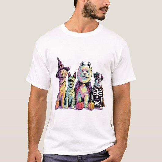 ハロウィン・ブラシ・スクワッド・ドッグ Tシャツ (正面)