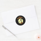 ハロウィン ブラックキャット オーダーメイド ラウンドシール (封筒)