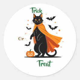 ハロウィン ブラックキャット ステッカー Trick or Treat