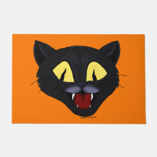 ハロウィン ブラックキャット ドアマット