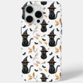 ハロウィン ブラックキャット パターン - 魔女猫  Case-Mate iPhoneケース (裏面)