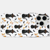 ハロウィン ブラックキャット パターン - 魔女猫  Case-Mate iPhoneケース (裏面 (横))