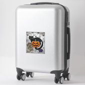ハロウィン ブラックキャット パンプキン 墓石 大鍋 RIP シール (スーツケース)