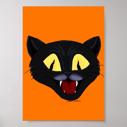 ハロウィン ブラックキャット ポスター (正面)
