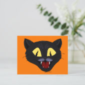 ハロウィン ブラックキャット ポストカード (スタンド正面)