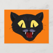 ハロウィン ブラックキャット ポストカード (正面)