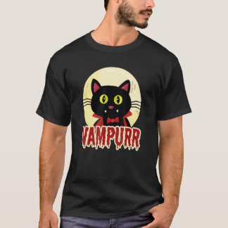 ハロウィン ブラックキャット 吸血鬼 パンプキン おもしろデザイン Tシャツ