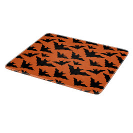 ハロウィン ブラックバット オレンジ かっこいい スプーキー デザイン カッティングボード