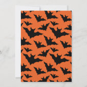 ハロウィン ブラックバット オレンジ かっこいい スプーキー 柄 招待状 (裏面)