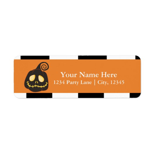 ハロウィン ブラックパンプキン 遊び心 ラベル (正面)