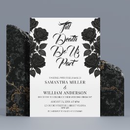 ハロウィン ブラックローズ ゴシック ウェディング 招待状