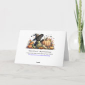 ハロウィン ブラック ウィッチの子猫 / パンプキン ゴアード シーズンカード (裏面)