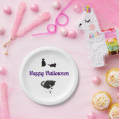 ハロウィン・ブラック・キャッツ ペーパープレート (パーティー)