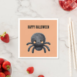 ハロウィン ブラック スパイダー スタンダードカクテルナプキン